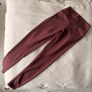Abercrombie & Fitch High-Waist Burgundy Leggings